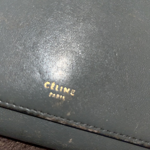 💚💙💚VINTAGE AUTHENTIC CELINE LEATHER WALLET 💚💙💚 - Picture 2 of 10